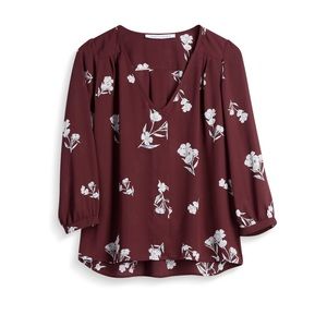 Burgundy floral stitch fix shirt
